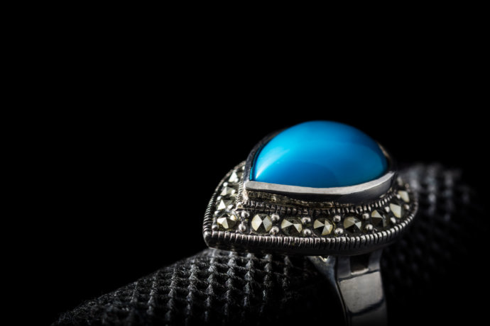 Makrofotografie Blauer Ring © Copyright UK Photographie