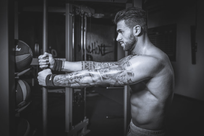Portrait Shooting beim Fitness Training © Copyright UK Photographie