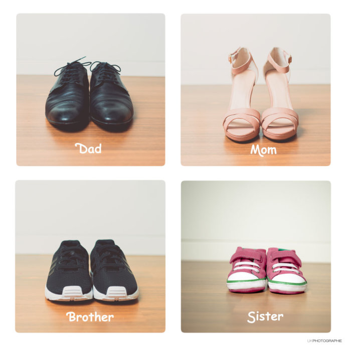Fotocollage Schuhe Vier Fotos © Copyright UK Photographie