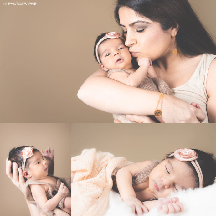 Baby und Mama Collage. Zu sehen eine Collage aus mehreren Fotos © Copyright UK Photographie