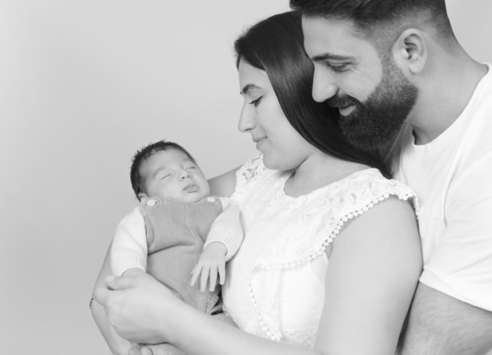 Schwarzweißfotografie Familie © Copyright UK Photographie