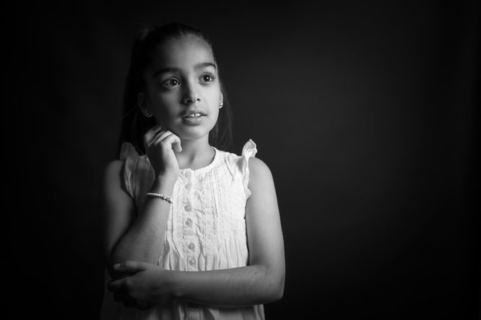 Schwarzweißfotografie Mädchen